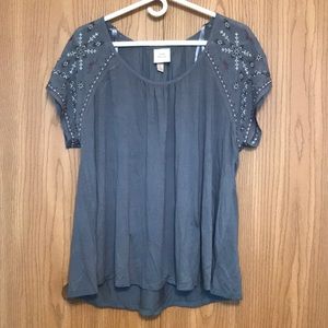 Know Rose Peasant Top